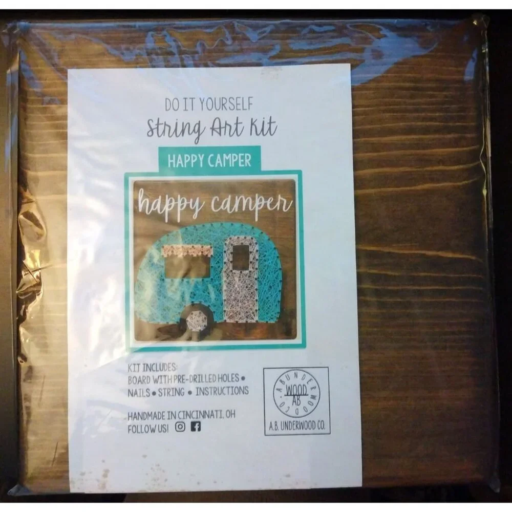 DIY Happy Camper String Art Kit